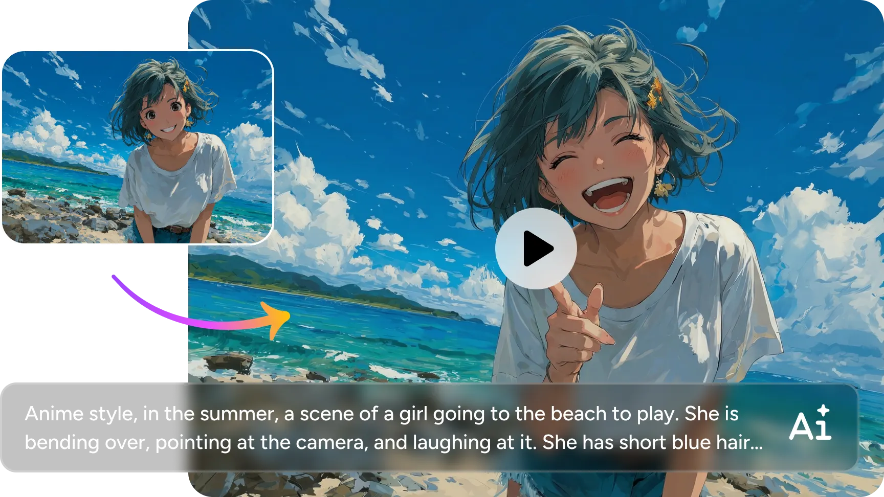 AI EaseのAIアニメーションジェネレーターがテキストプロンプトから生成したAIアニメーション動画